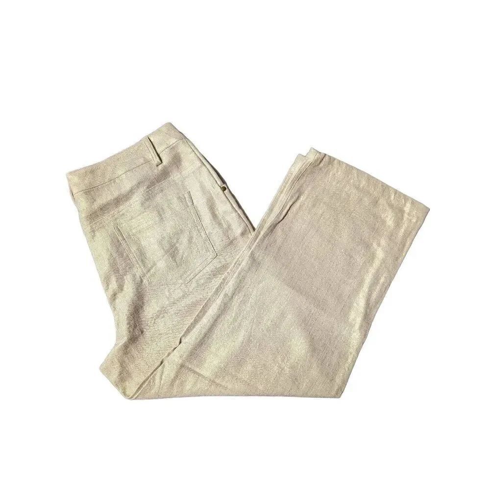 Ballinger Gold Casual Pants Linen Women's Size 10